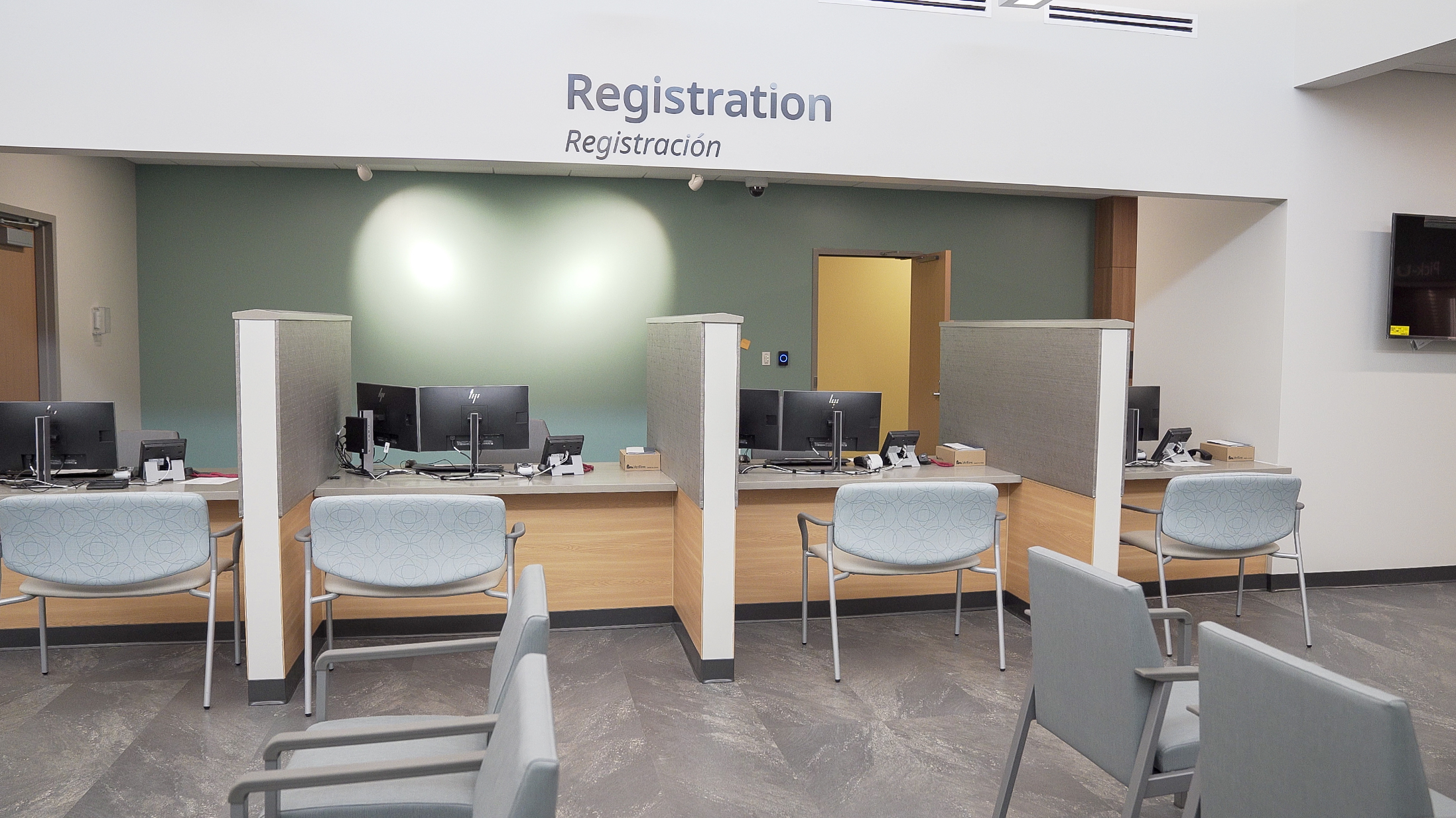 registration desk inside a medical health center