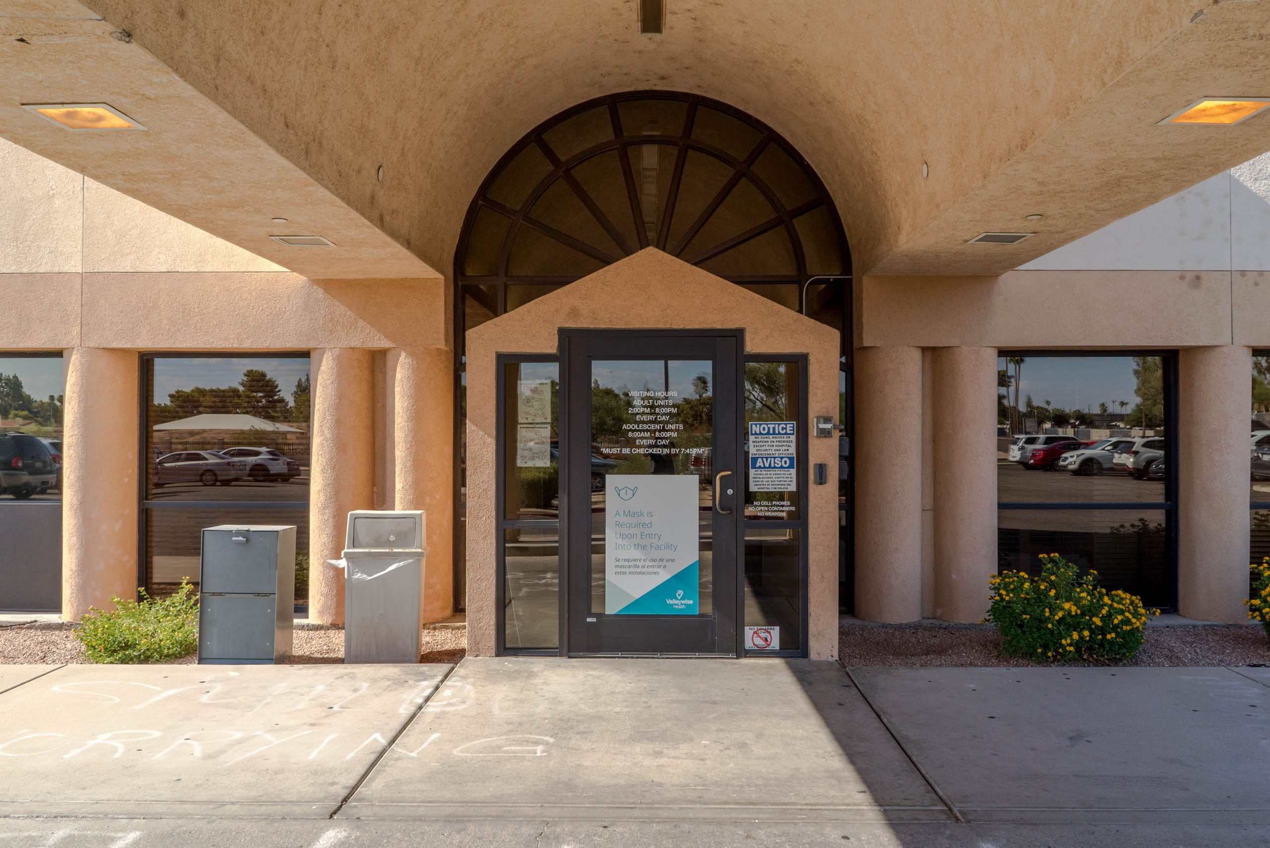 Valleywise Health Center front door entrance