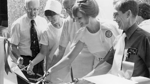 hospital ribbon cutting 1965